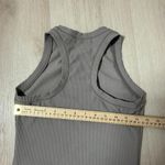 Bucked up Ribbed Racerback Tank Top Athletic Sleeveless Activewear Top Gray Photo 2