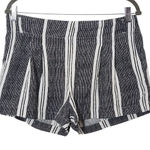 Indigo Rising Striped Black Boho Linen Shorts Sz Large Cotton Linen Blend Shorts Photo 0