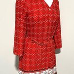 41Hawthorn Red White Navy Blue Cristen Shirt Dress Size XS Photo 3