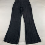 ZARA Washed Charcoal Linen Wide Leg Pant S Photo 0
