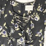 Moon River Women's Olive Green Floral Romper Size Medium Photo 4