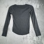 Aeropostale Shirt Juniors Large Gray Pink Logo Henley Neutral Casual Bella Swan Photo 2