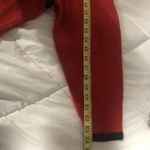 Tony Lambert Sweater Womens Small Red Black Embroidered Wool Angora Silk Holiday Photo 3