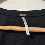 Free People Ellery Puff 3/4 Sleeve V Neck Top Size Large Black Photo 2