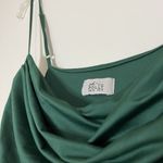 Oh Polly  Cowl Neck Ruched Bodycon Midi Dress in Green US 8 Photo 4