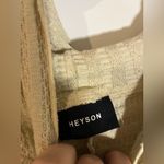 Heyson Beige Boho Chic Waffle Knit Ruffle Trim Pullover Sweater Hoodie Sz Large Tan Photo 15