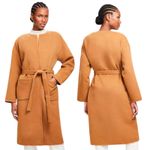 Loft Ann Taylor Belted Pocket Wrap Coat Jacket Perfect Camel Size XS/S Photo 1