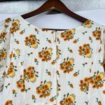 Hot Topic  Sunflower Puff Sleeve short Dress yellow floral cottagecore size large Photo 3