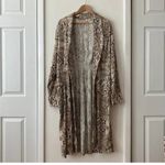 Free People Wild Nights Snake Print Kimono Duster Brown Size S Photo 1