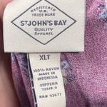 st. john's bay St John Bay Peasant Blouse Women's Size XLT Purple Floral Feather Design Boho Photo 4