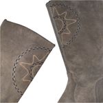 New Bohemian Tan Leather Suede 2” Heel Slip On Women’s Boots size 7 Tan Photo 2