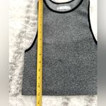 Forever 21  Heather Gray High Neck Ribbed Sports Top with Black Trim in Size XS Photo 7
