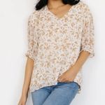 Baltic Born NWT Cream Floral Blouse Photo 0