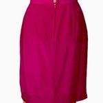 Ann Taylor rich, dark pink, Vintage, 100% Silk faux wrap skirt. Size 8. EUC Photo 5