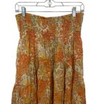 Vince  Floral Garden Smocked A Lined Tiered Midi, Maxi Skirt Orange Large $395 Photo 5