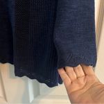 Cable & Gauge New Navy Blue Open-Front Pointelle Sweater Cardigan Size 0X Photo 4