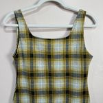 Popular Basics Yellow plaid mini dress Photo 1