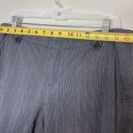 Lafayette 148  Blue Pinstriped Wide Leg Cropped Dress Pants Size 12 Photo 5