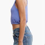 Free People warm fluff crop sweater tank Lavender Sleeveless Turtleneck Photo 3