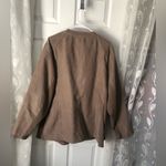 Catherines  Full Zip up utility Jacket Womens plus sz 3X Faux Leather Suede Mock Photo 6