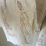 Free People once upon a time ivory crocheted lace flare sleeve blouse Photo 6