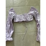 Princess Polly Top Womens 6 Purple Crop Top Long Sleeve Boho Festival Coquette Photo 4