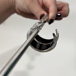 Earrings Swirl Hoops in Black, White, and Gray Photo 2