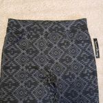 French Laundry  L Black Gray Aztec Leggings Photo 2