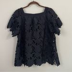 Umgee  Black‎ Floral Lace Square Neck Top Size Medium Photo 9