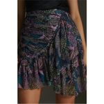 ANTHROPOLOGIE Skirt Womens 8 Tulle Ruched Mini Ruffle Pleated Lined Purple NWT Photo 3