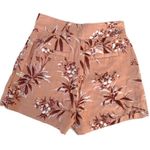 Joie Farron Warm Blush Antique Rose Floral Linen Cotton High Waist Shorts NWT 2 Photo 1