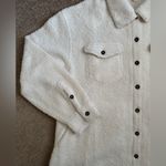 Linda Anderson Sherpa Shacket Jacket Women’s XXL Cream Button Front Teddy Fleece White Photo 3