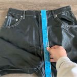 Free People   The It Factor Vegan Leather Wide Leg Pants size US 12 Photo 3