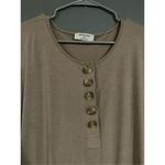 Zenana Outfitters Plus Size Jogger Jumpsuit Brown Long Sleeve Elastic Waist Chic 1X Photo 3