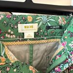 Anthropologie Maeve by Green Floral Linen-Blend Colette Shorts Size 29 Photo 1