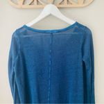Free People Long Sleeve Top Blue Sz Medium Photo 7