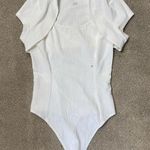 American Eagle  White Ribbed Bodysuit With Bolero Size M Photo 0