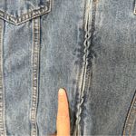 st. john's bay St. John’s Bay Women’s Vintage Denim Vest Corduroy Collar Full Zip Barncore L Photo 11