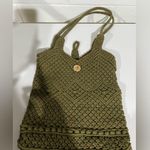 American Eagle  green crochet shoulder bag with coin Photo 0
