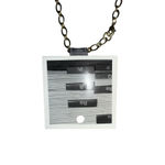 Anthropologie NWT Long Necklace Gold Tone Orange Charm Green Drop Links jewelry Photo 3