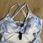 Hurley  Blue and White Floral One Piece Swimsuit Photo 2
