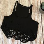 John Galt Black Cropped Tank Top Photo 3