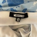 Missguided  Blue Japanese Dragon Floral Ruched Bodycon Mini Dress Size 2 Y2K Photo 9