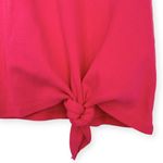 Karl Lagerfeld Paris | Small | Vibrant Berry Signature Logo Knot Front Tank Top Photo 3