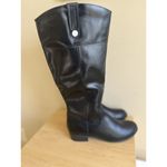 st. john's bay St. John Bay Tall Boots Black With Silver Hardware 9M NWT Photo 1