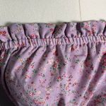 Vestique Purple Floral Off Shoulder Midi Dress Size L Ruffle Sleeves Smocked Photo 3