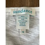 Sundance White Long Sleeve Scoop Neck Top Small 100% Cotton Layered Hem Photo 2