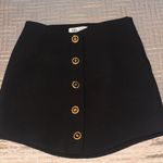 ZARA  Black Mini Skirt with Gold Buttons Photo 0
