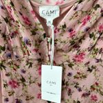 Cami NYC  The Hope Floral Pink Silk Bodysuit in Geranium Size: XS Photo 3