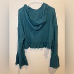 Urban Outfitters Out From Under NWOT Lizzie‎ Ruffle Hooded Long Sleeves Top Size S Photo 2